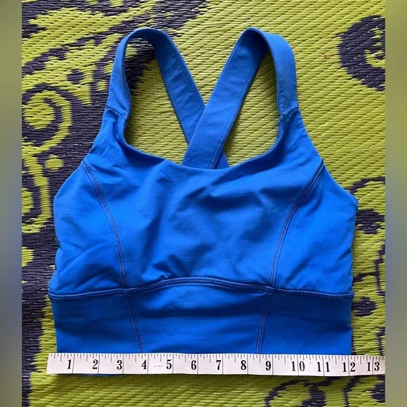 Lululemon Beat The Heat Bra Pipe Dream Blue Size 6 - Picture 9 of 11